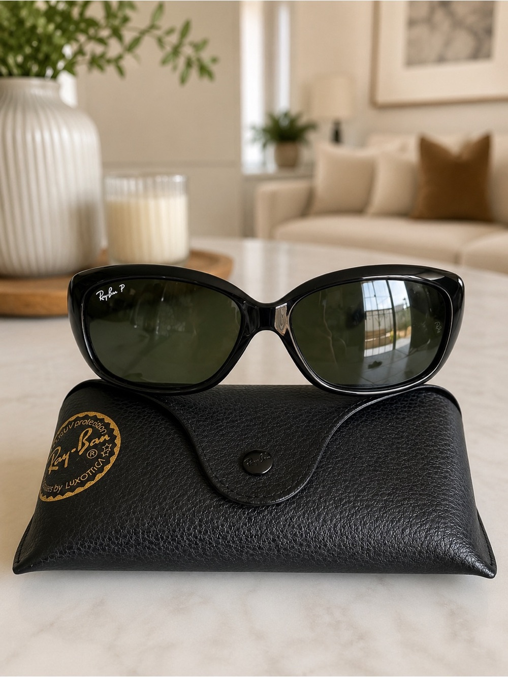 NEW Authentic Ray Ban Jackie Ohh Polarized RB4101 4101 Black Lens 58/17